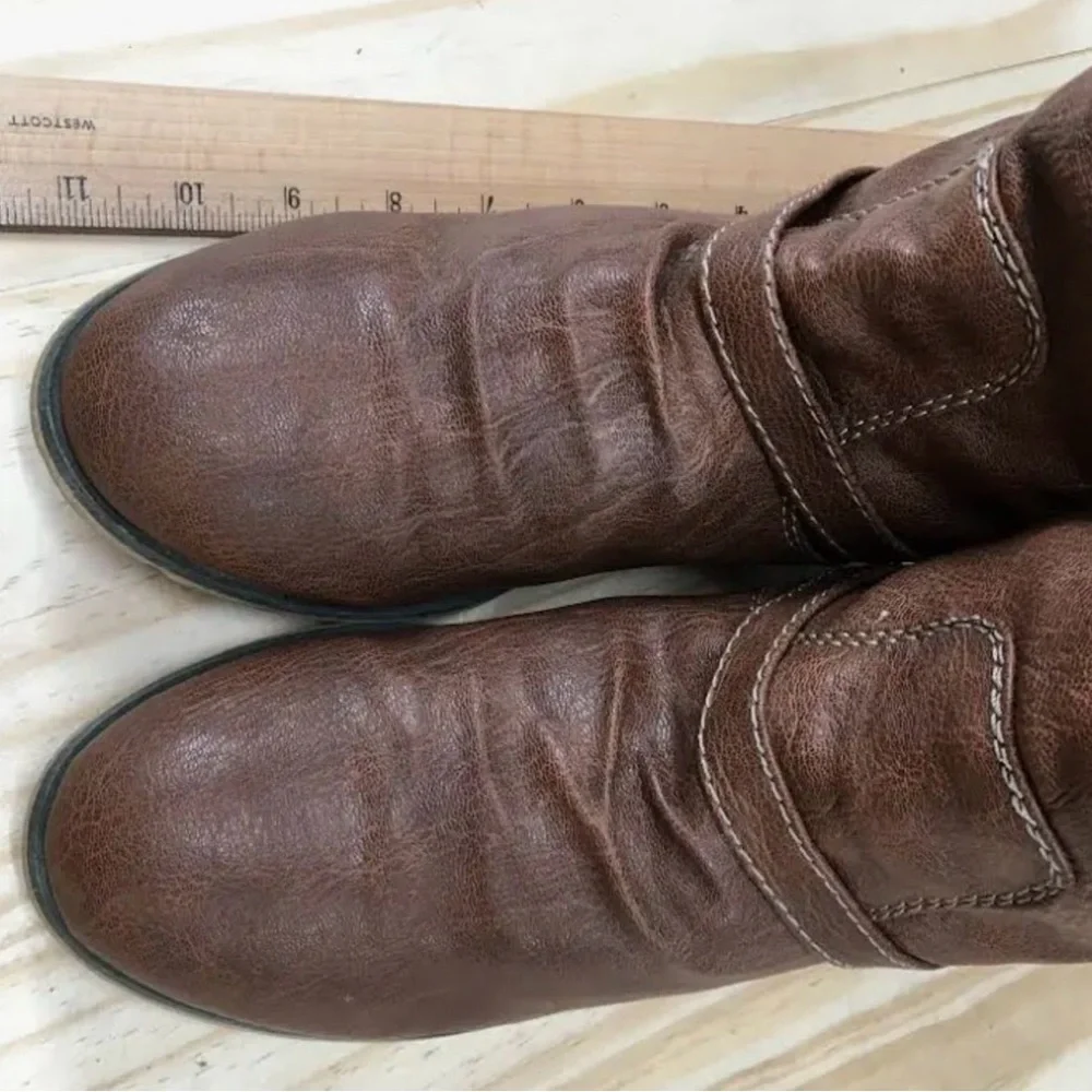 Breckelles Cognac Brown Over-The-Knee Riding Boots
